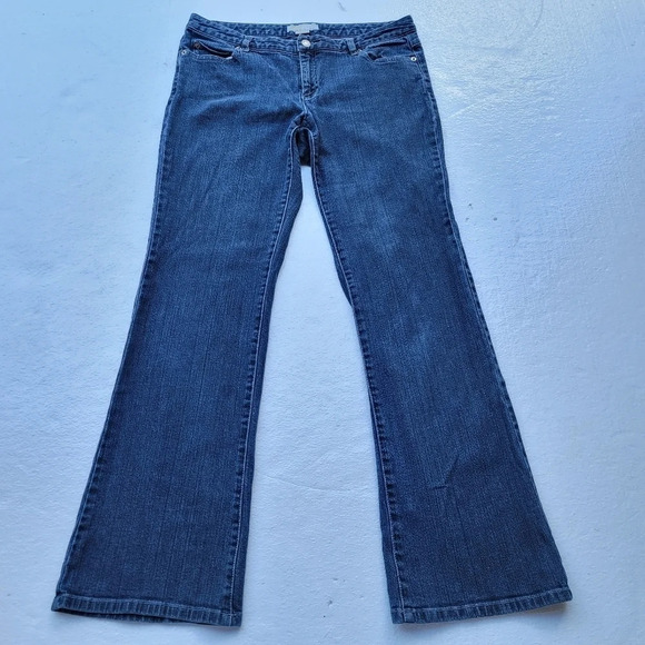 Michael Kors Womens Jeans Size 10 Blue Denim Stretch Mid Rise Classic Bootcut - Picture 1 of 11
